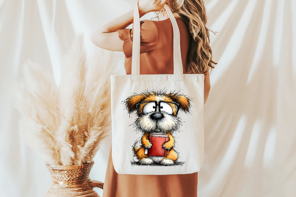 Cute Back to School Dog Clipart, a Seasonal Illustration by Designworld (Photo 8 of 8)