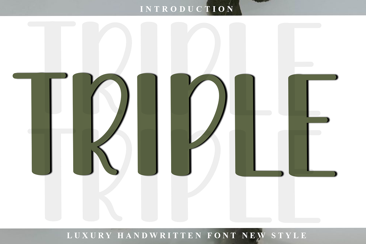 Triple, a Script Font by FreshTypeINK (Photo 1 of 8)