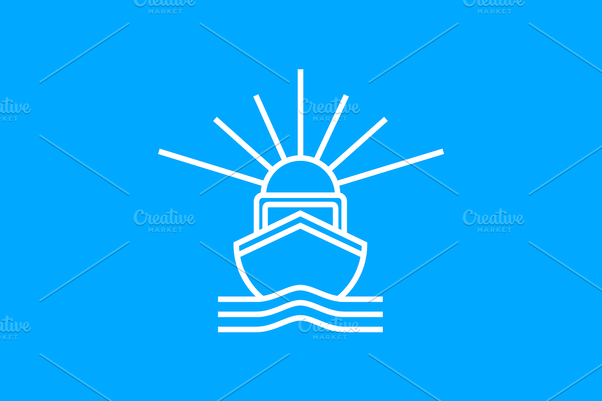 cruise line simple logo design vecto, a Branding & Logo Template by devastd