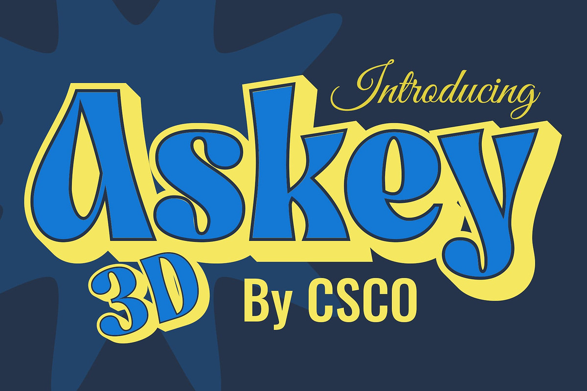 Askey 3D, a Serif Font by Craft Supply Co. (Photo 1 of 8)