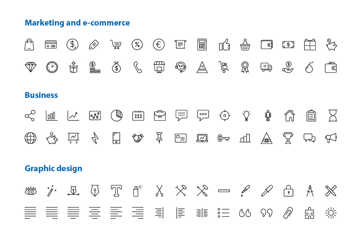 512 Thin Line Icons, an Outline Icon by Okodesign Market (Photo 4 of 5)