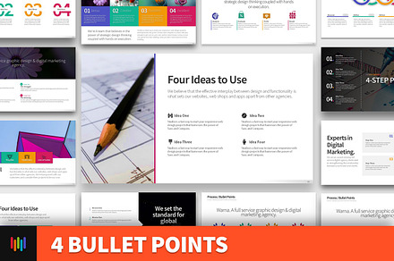 4 Bullet Points PowerPoint Templates