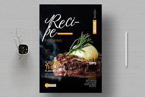 Cook Book Magazine Cover Template, a Magazine Template by MightyDesign