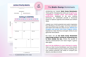 Brain Dump Printable ADHD Planner