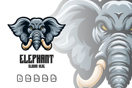 Elephant Mascot Logo