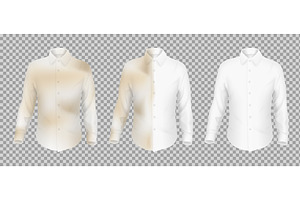 Realistic white shirts template, an Object Illustration by Andrey Yaroslavtsev