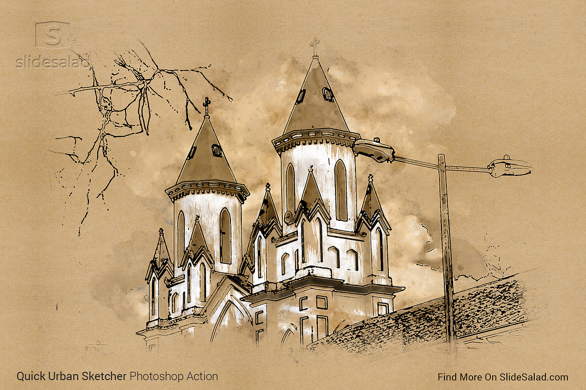 Urban Sketcher Photoshop Action, an Action Add-On by SlideSalad (Photo 30 of 31)