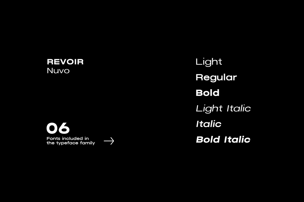 REVOIR - Modern Display Font Family, a Sans Serif Font by Designova® (Photo 10 of 10)