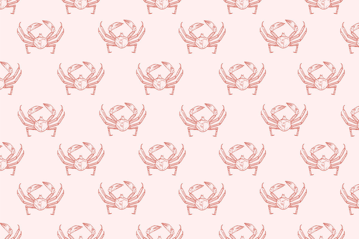 Crabs set + seamless patterns, an Animal Illustration by Good Studio (Photo 5 of 14)