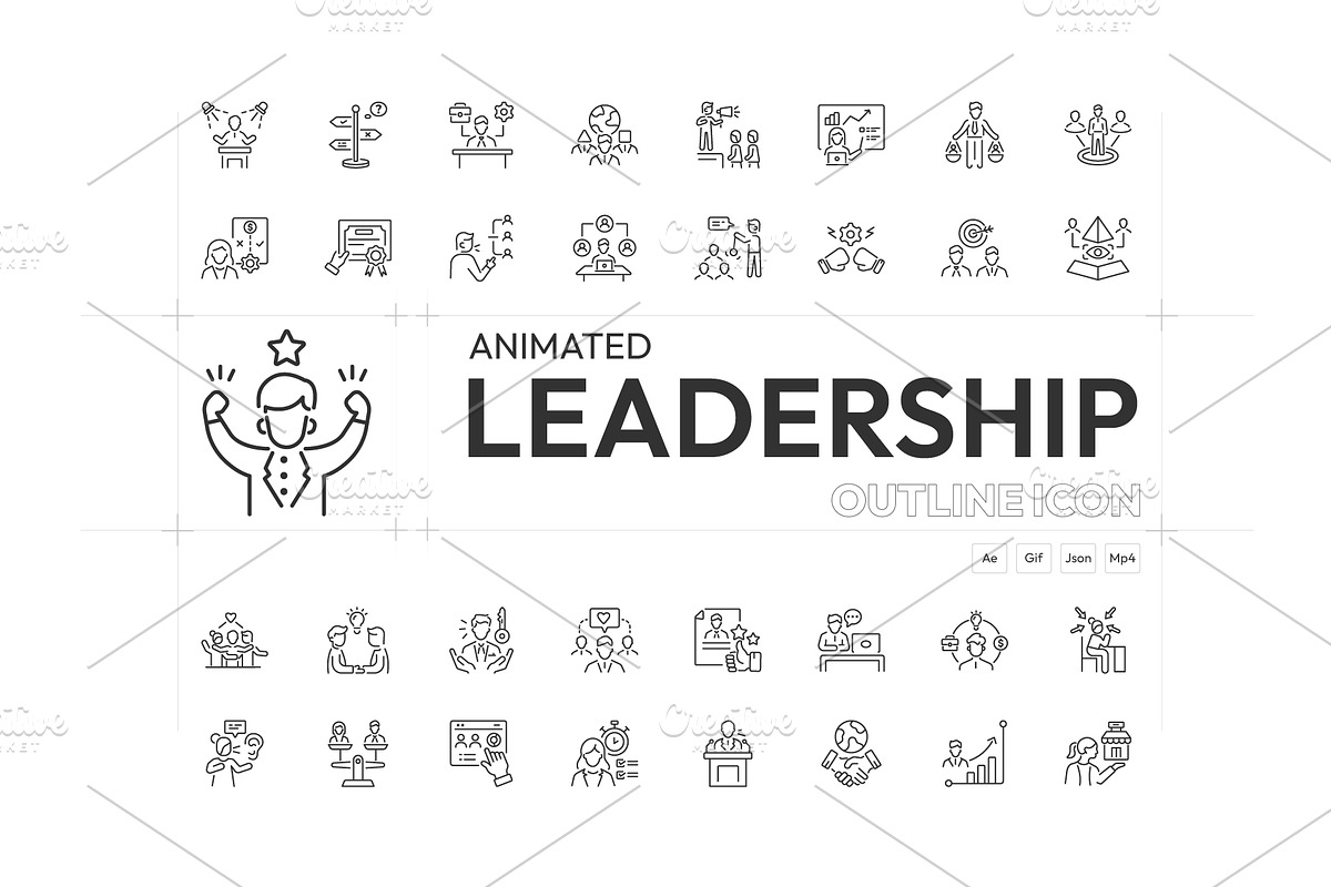 Leadership Animated Icon Set