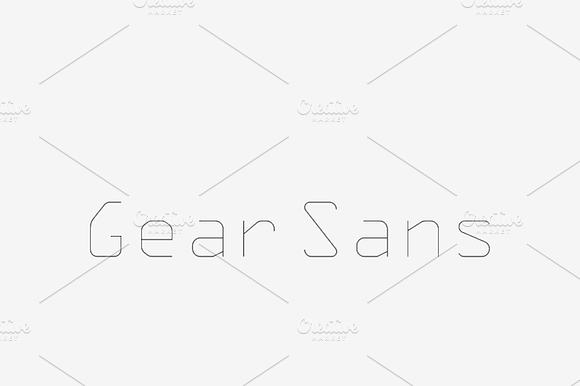 Gear Sans - Laser, Craft Cutter Font preview 6