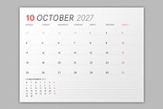 2027 Vector Calendar Template EPS, a Texture Illustration by mikhailmorosin (Thumbnail 3 of 5)