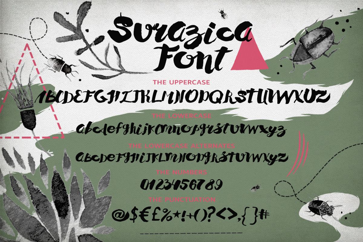 Surazica Font+4 Design preview 2