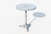 Round bistro table, a Furniture 3D Model by happy brush (Thumbnail 11 of 12)