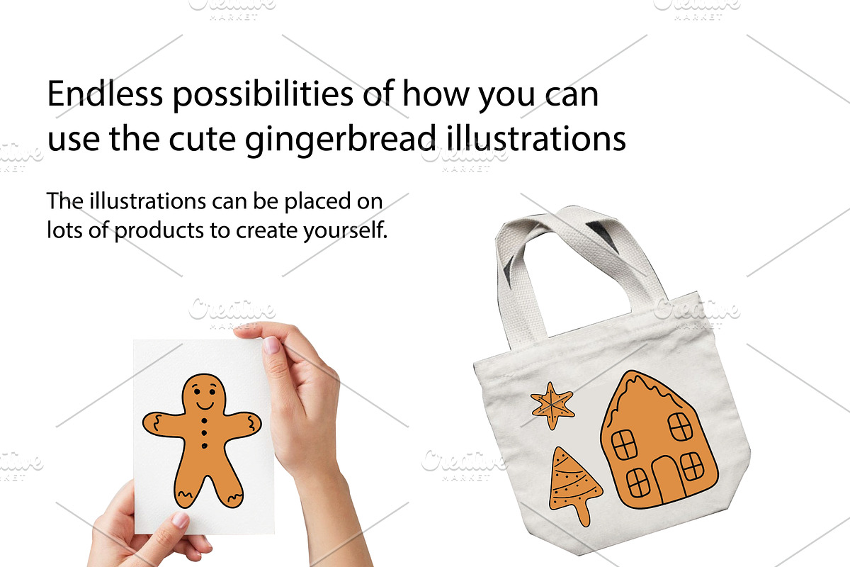 Cute doodle gingerbread cookies, a Food Illustration by Liz Pengilley Studio (Photo 4 of 4)