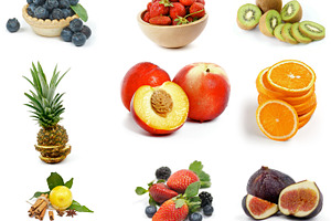 Fruits collection featuring fruit, healthy eating, and freshness