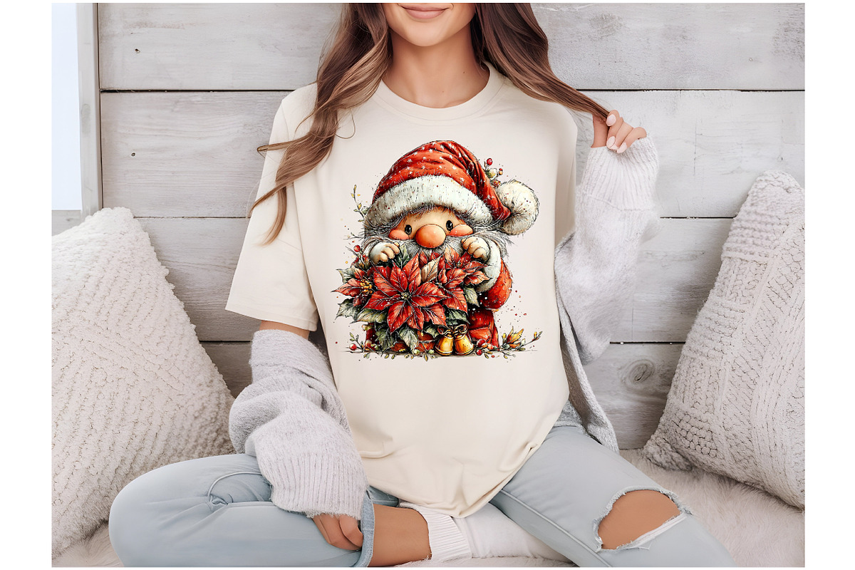 Whimsical Peeking Santa Clipart, a Seasonal Illustration by Black Bird Studio (Photo 5 of 7)
