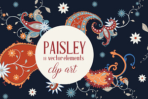 Paisley Vector Clip Art