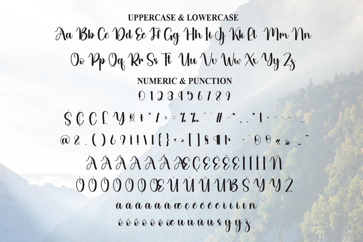 Mountain | Script Font, a Handwritten Font by Scratchones (Photo 7 of 9)