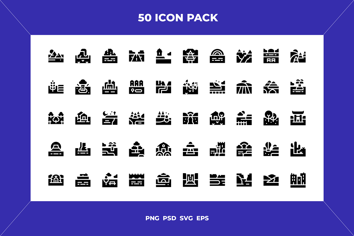 Landscapes icons, an Outline Icon by Wencory (Photo 1 of 2)