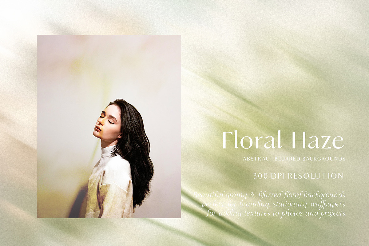 Floral blurry background overlay set, a Background Graphic by Grace Noboa Illustrations (Photo 5 of 12)
