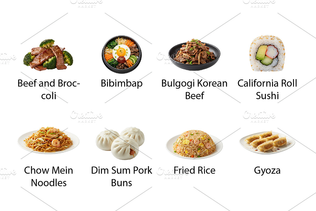 East Asian Culinary Journey - PNG, a Food Illustration by Nurlan's shop (Photo 2 of 4)