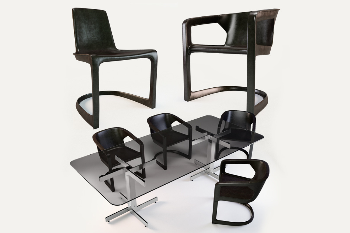 Minotti TWOMBLY and CATLIN Set, a Furniture 3D Model by dk 3d models (Photo 1 of 6)