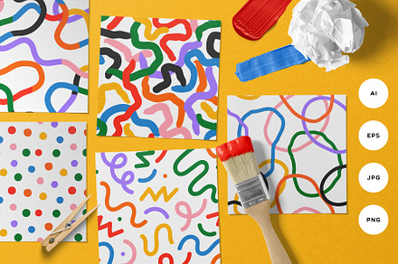 Abstract Kid Pattern Set