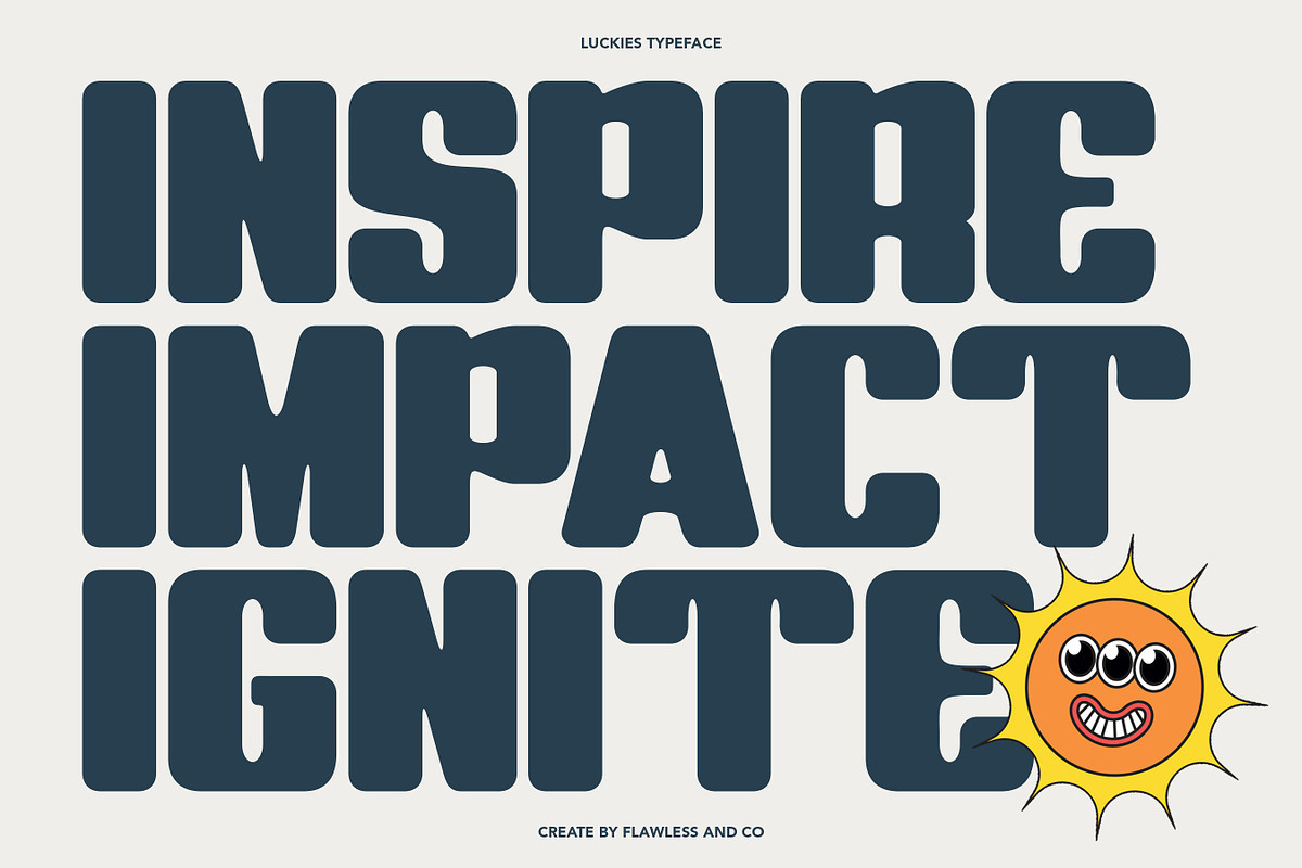 Luckies - Retro Display Font, a Font by Flawless And Co (Photo 2 of 10)