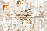 Neutral Autumn Junk Journal Pages, an Illustration by GlamArtZhanna (Thumbnail 1 of 10)