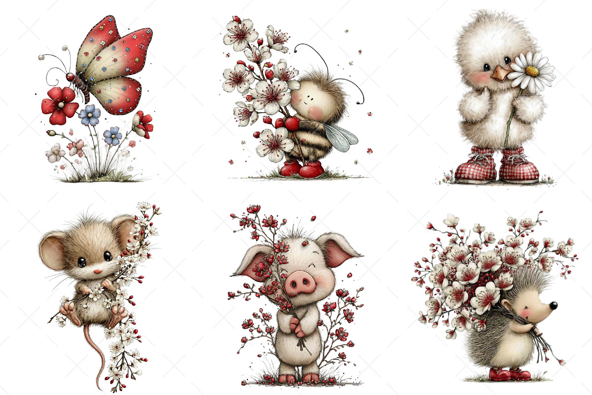 Spring Animals Clipart Png Bundle, an Illustration by Craft Nest (Photo 5 of 8)