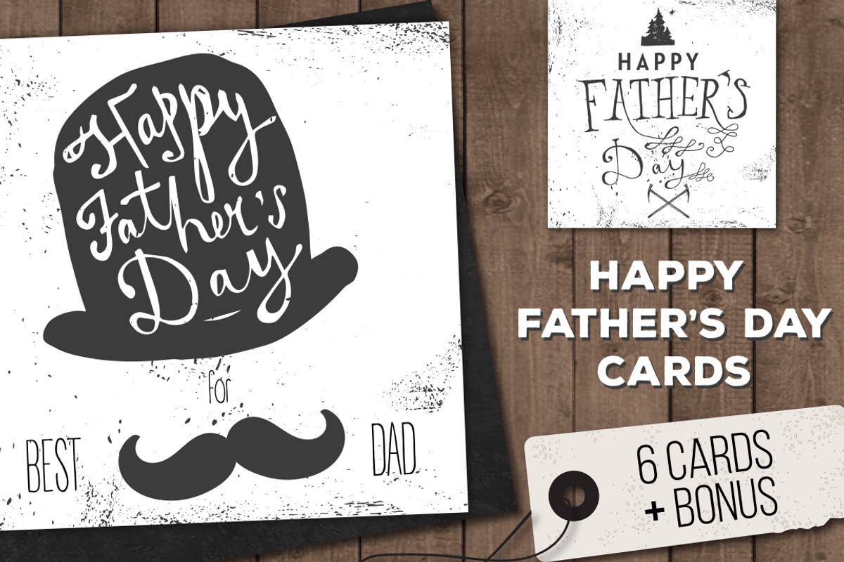 Father's Day Posters & Cards Set, a Card Template by Le Chernina (Photo 1 of 3)
