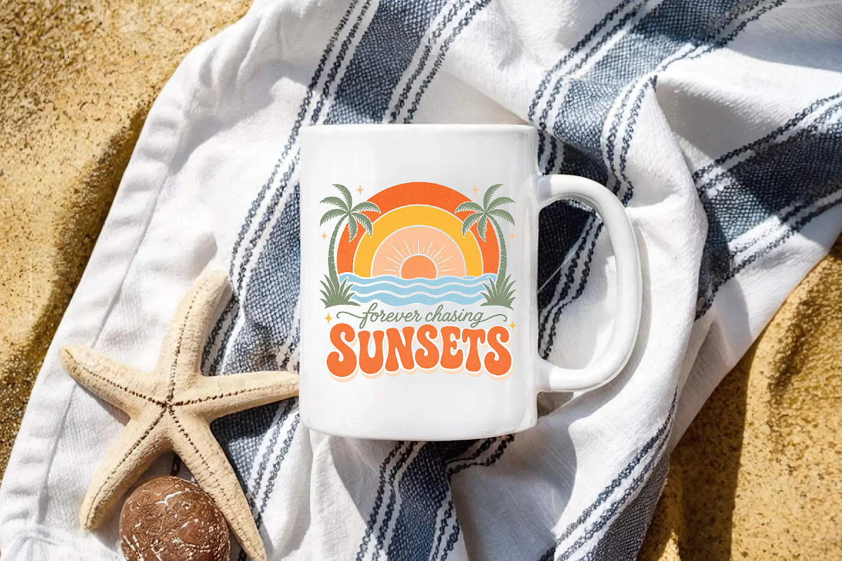 Retro Forever Chasing Sunsets Summer, an Illustration by Dream Creation (Photo 6 of 6)