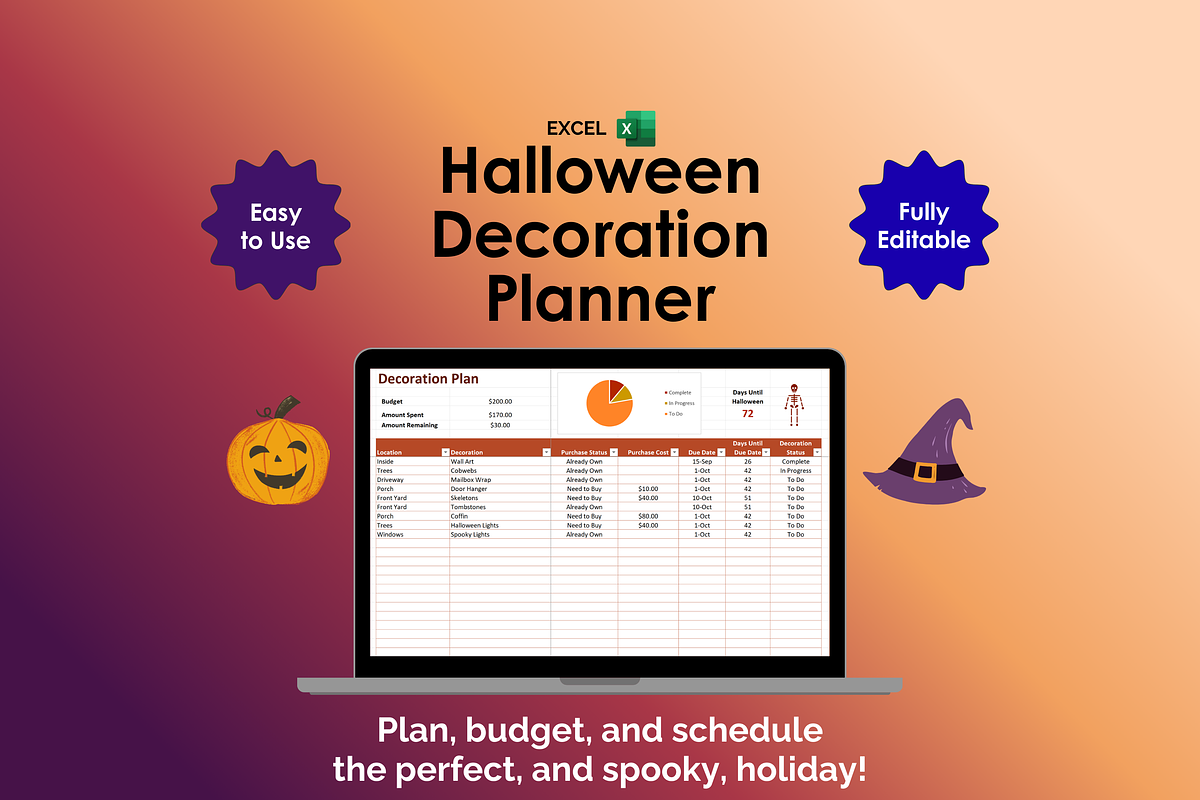 Halloween Decoration Planner - Excel