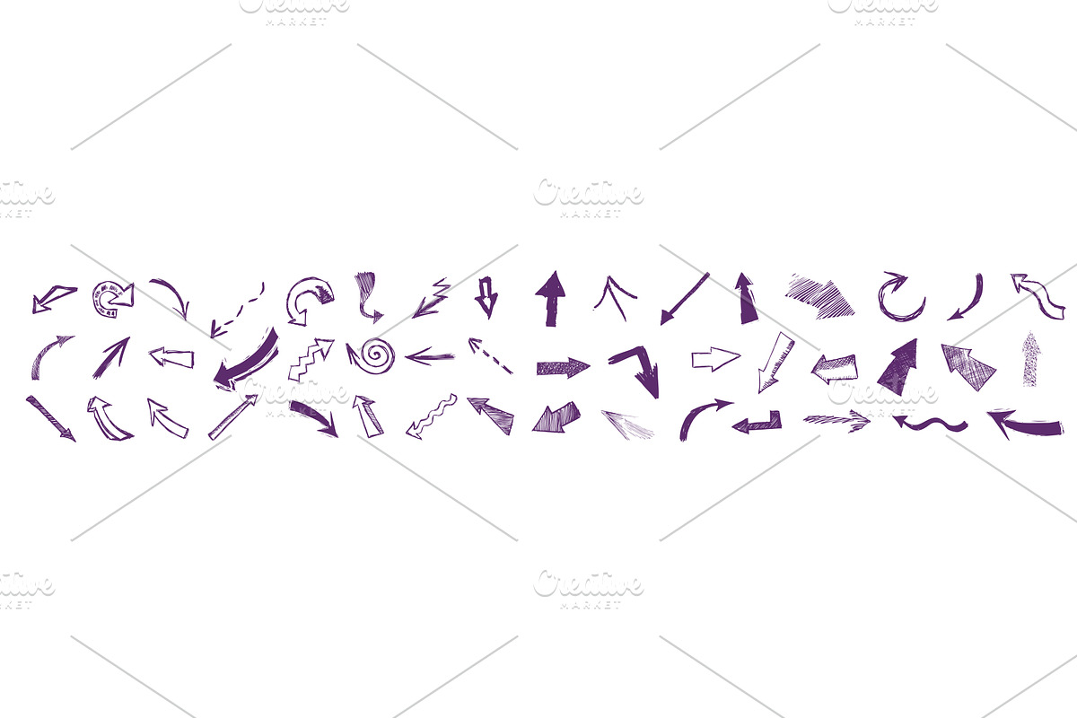 Set of arrows with a pen. vector, an Object Illustration by Nenahliadava Design