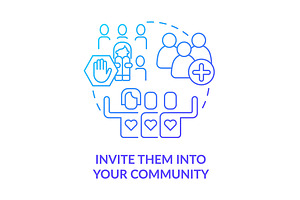 Invite them into your community blue, an Icon by IMG Visuals