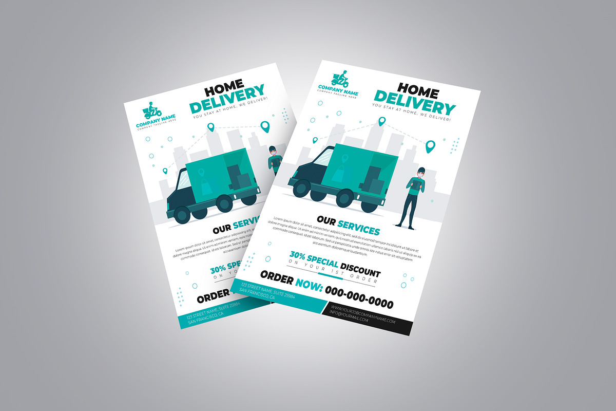 Multipurpose Delivery Service Flyer, a Flyer Template by Designscozy (Photo 5 of 5)