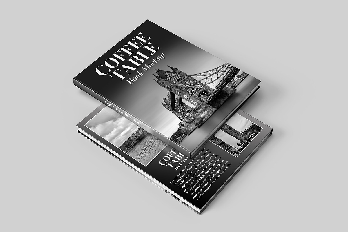 Coffee Table Book Mockup - 9 views, a Books & Magazine Mockup by Illusiongraphic (Photo 3 of 25)