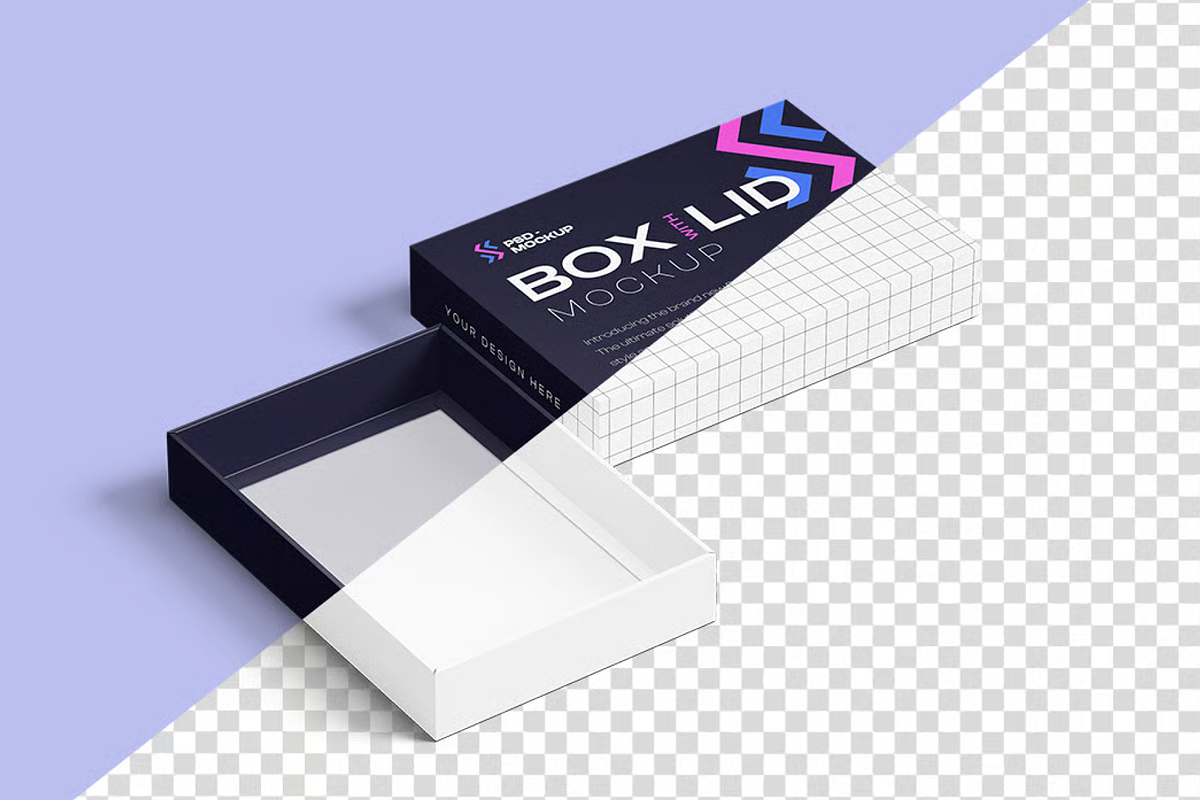 Box with Lid Mockup Multiple Views, a Packaging Mockup by graphicsauce