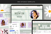 Sage Green Wix Website Template, a Wix Template by Template Twist Shop (Thumbnail 1 of 9)