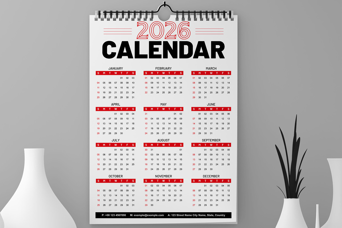 Calendar Template Layout, a Stationery Template by ContestDesign (Photo 2 of 2)