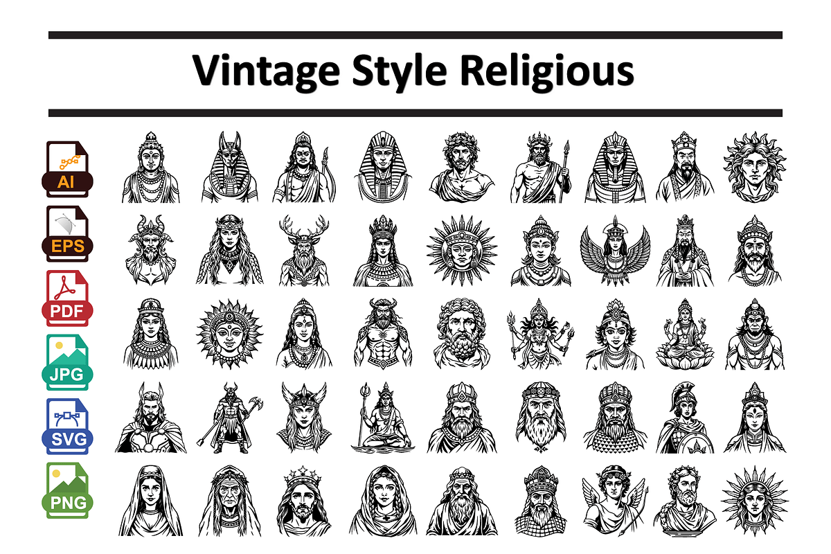 Vintage Religious Icon Pack, an Icon by Vector Portal (Photo 1 of 6)