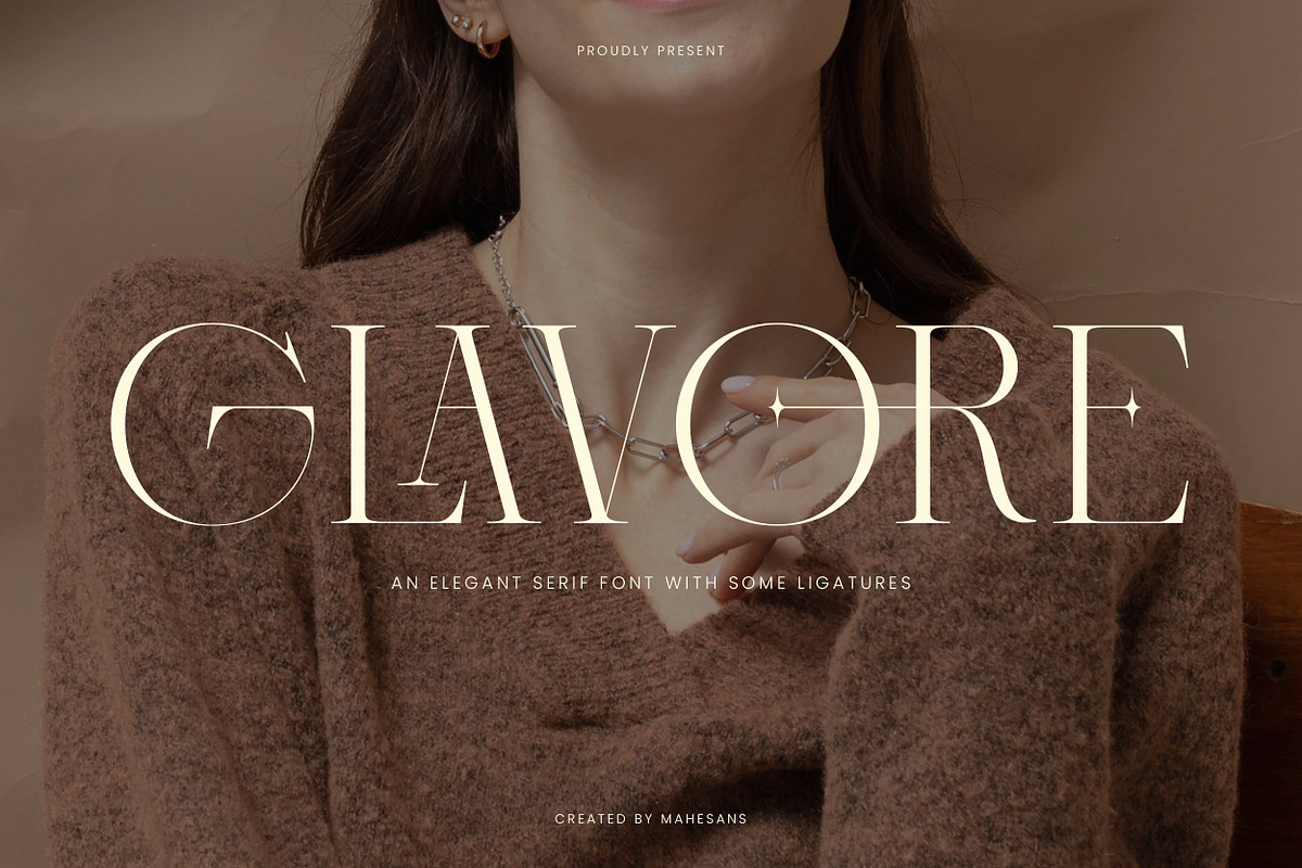 Glavore | Elegant Serif Font, a Serif Font by Mahesans Co (Photo 1 of 9)