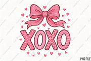 Xoxo Coquette Bow Valentine PNG, an Illustration by CraftArtStudio (Thumbnail 1 of 3)