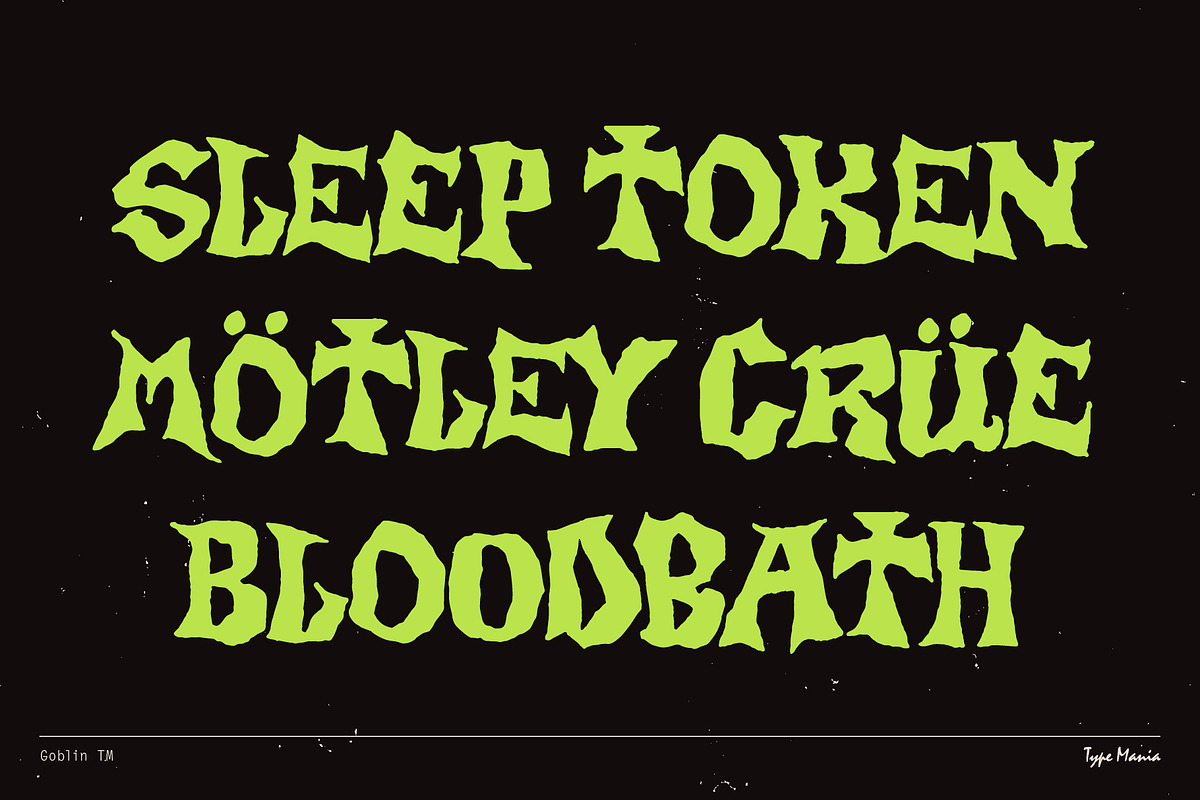 Goblin TM – Wicked Automatic Script, a Blackletter Font by Type Mania (Photo 6 of 9)