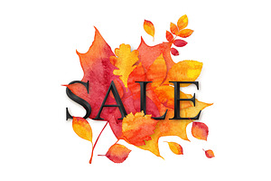 EPS+JPG+PNG watercolor autumn SALE