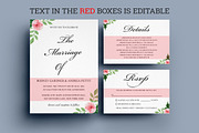 Rose Wedding Invitation Set, an Invitation Template by TemplateCrafts (Thumbnail 3 of 4)