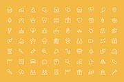 150 Celebration Vector Icons, an Outline Icon by Creative Stall (Thumbnail 2 of 3)