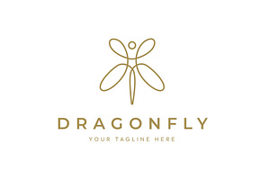 Dragonfly Minimalist Elagant Logo