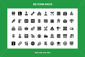 Driving school icons, an Outline Icon by Wencory